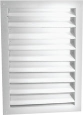 Master Flow DA1824W Dual Louver, 26-3/8 in L, 20-1/2 in W, Aluminum, White